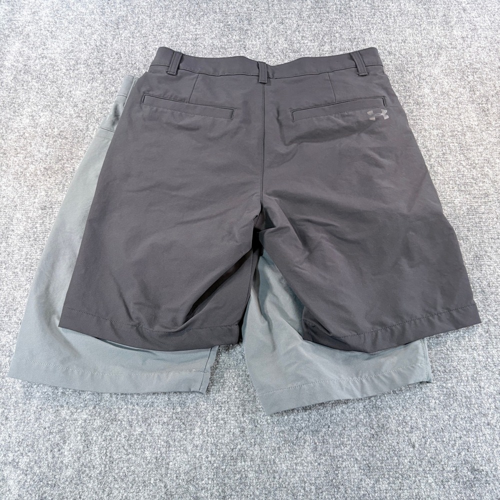 Under Armour Mens Golf Shorts 2 Pack Grey & Black Performance Stretch Size 33 - Picture 3 of 16
